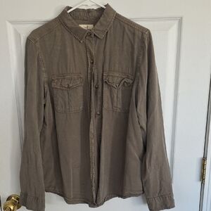 Marine Layer Women's Casual Brown Shirt Size L